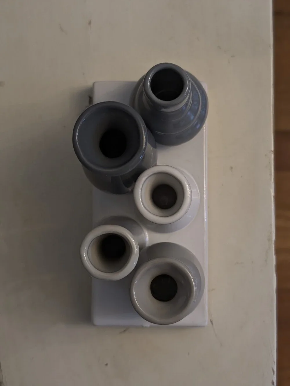 Multi Connected Ceramic Bud Vase Set
